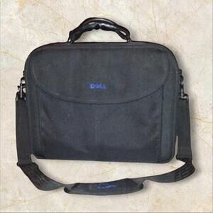 Vintage DELL Laptop Bag Canvas Black Messenger Carrying Shoulder